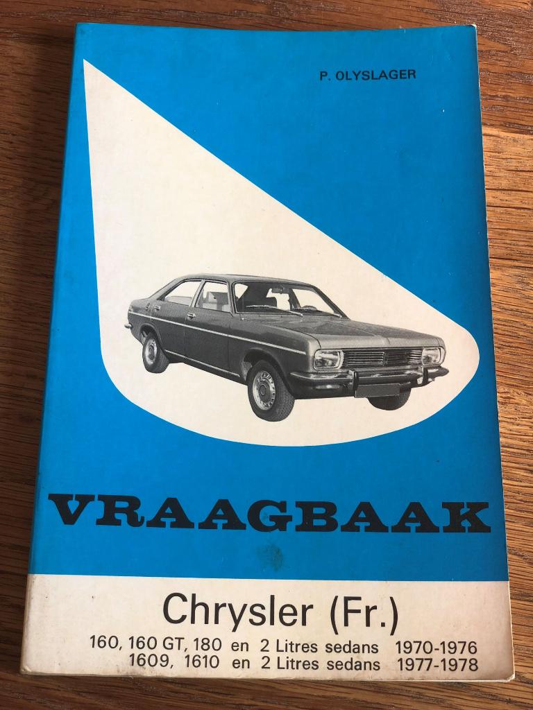 P. Olyslager Vraagbaak Chrysler France 1970-1978, Ophalen of Verzenden