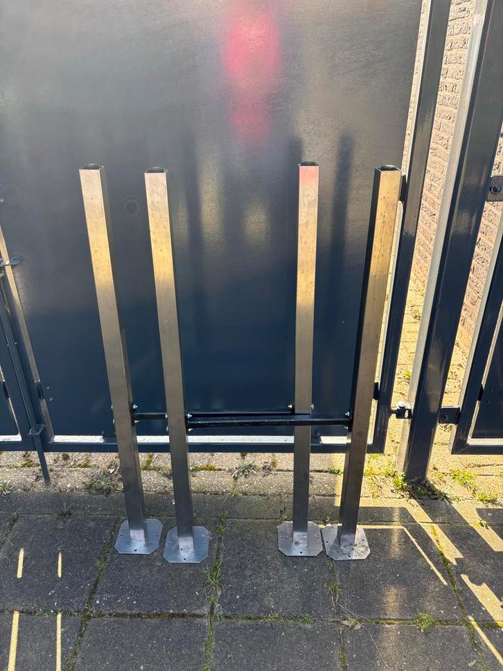 Verstelbare hoge tafelpoten - set van 4, Huis en Inrichting, Tafelonderdelen, Gebruikt, Tafelpoot, 100 tot 150 cm, Minder dan 50 cm