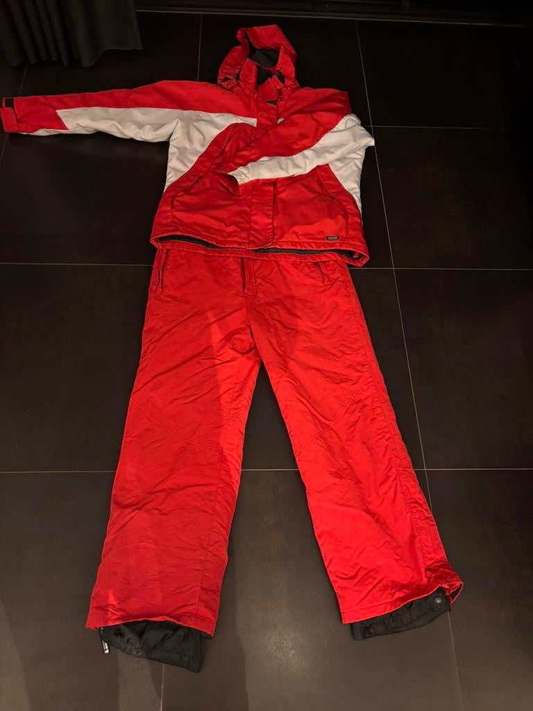 Skipak ski broek ski jas XL rood Icepeak B Bocelli vintage, Ophalen of Verzenden, Zo goed als nieuw, Regenjas