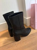 Zara leren zwarte laarzen,black boots met brede hak, maat 37, Hoge laarzen, Zwart, Nieuw, Ophalen of Verzenden