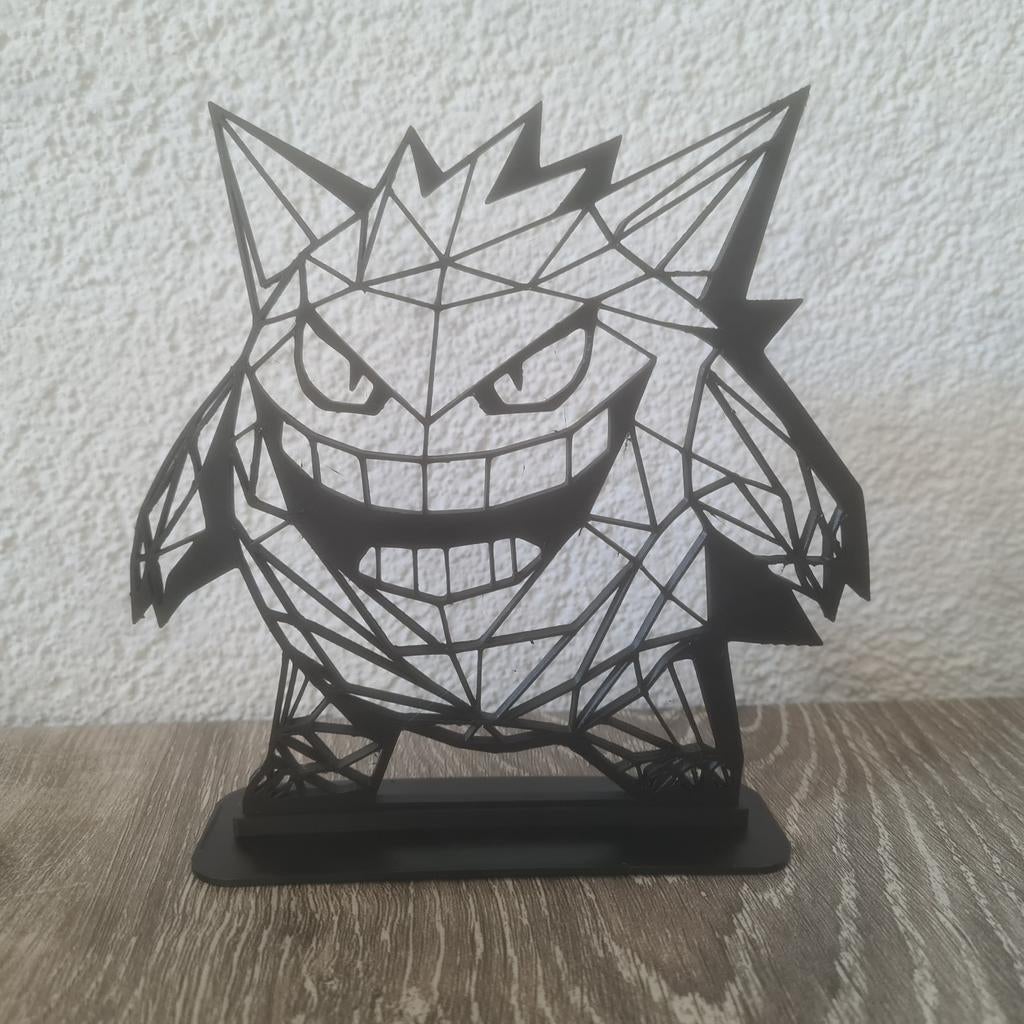 Pokémon Gengar Kunst Standbeeld - Geometrisch Design, Verzamelen, Ophalen of Verzenden, Nieuw