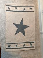 Stoer vloerkleedje met sterren 88 bij 56 cm, Beige, Zo goed als nieuw, Rechthoekig, 50 tot 100 cm
