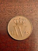 munt Nederland 1 cent 1863, Ophalen of Verzenden, Koning Willem III, 1 cent, Losse munt