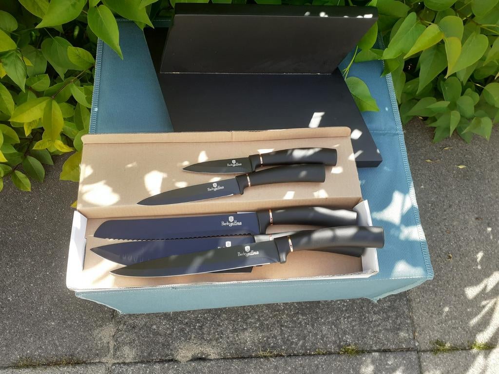 Berlinger Haus Black Rose Messenset - 6-delig met standaard, Nieuw, Ophalen of Verzenden, Rvs of Chroom, Vaatwasserbestendig