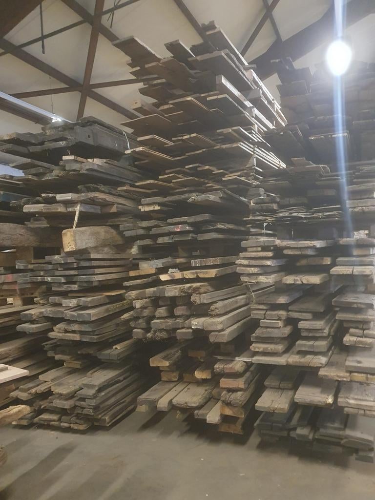 Oude Eiken Wagonplanken - Authentiek en Robuust, Ophalen, Gebruikt, 25 tot 50 mm, Eiken