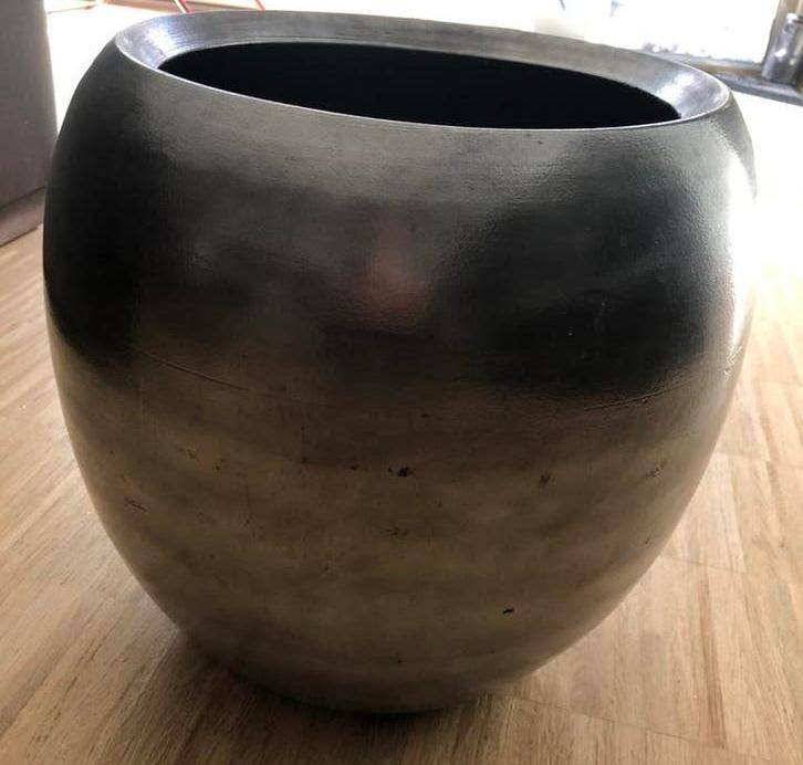 Bloempot, Rond, Ophalen of Verzenden, Zo goed als nieuw, Aardewerk