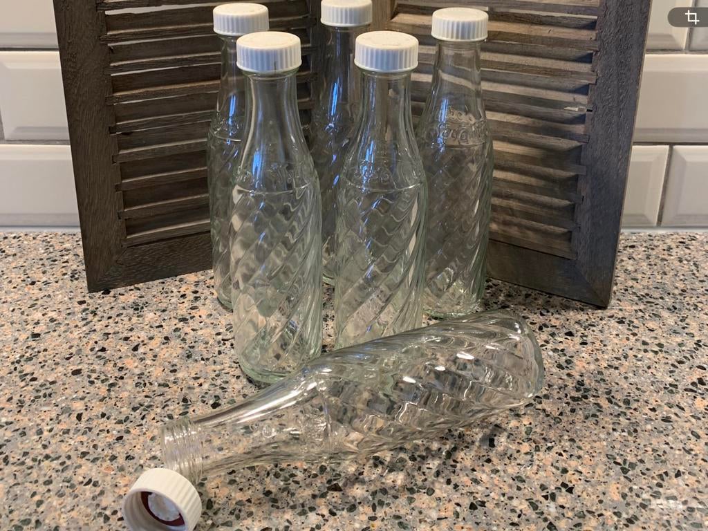 💦6 Vintage Soda Stream flesjes uit de U.K.💦, Antiek en Kunst, Curiosa en Brocante, Ophalen of Verzenden