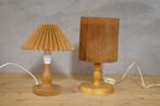 2x vintage tafellamp hout   Deens of Ikea ?, Verzenden
