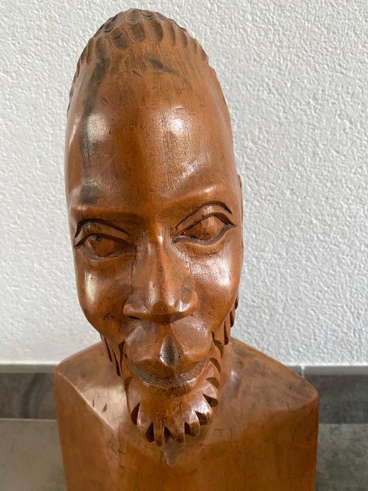 Afrikaanse Houtsnijwerk - Uniek Stuk, Antiek en Kunst, Kunst | Beelden en Houtsnijwerken, Ophalen of Verzenden