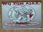 AFC Ajax -- Vintage Ajax metalen bord formaat A4 (21x29 cm), Verzenden, Nieuw, Ajax, Poster, Plaatje of Sticker