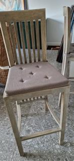 Gepatineerde Teak Barkruk, Huis en Inrichting, Stoelen, Ophalen, Gebruikt, Twee, Bruin