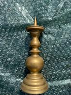 Antieke Koperen/Messing Kaarsstandaard, Ophalen of Verzenden, Koper of Brons