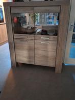 Vitrine kast beige/grijs, Huis en Inrichting, Ophalen