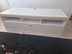 Witte TV kast met opbergruimte, Ophalen, Overige materialen, Gebruikt, 100 tot 150 cm