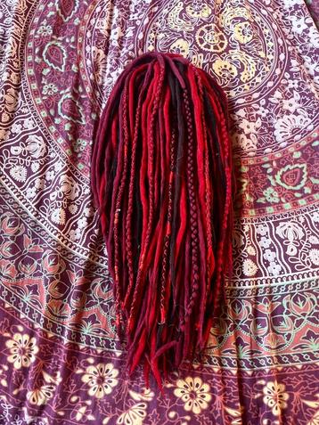 Nieuwe wol dread set van 65 dubbele dreads nu 180€ beschikbaar voor biedingen