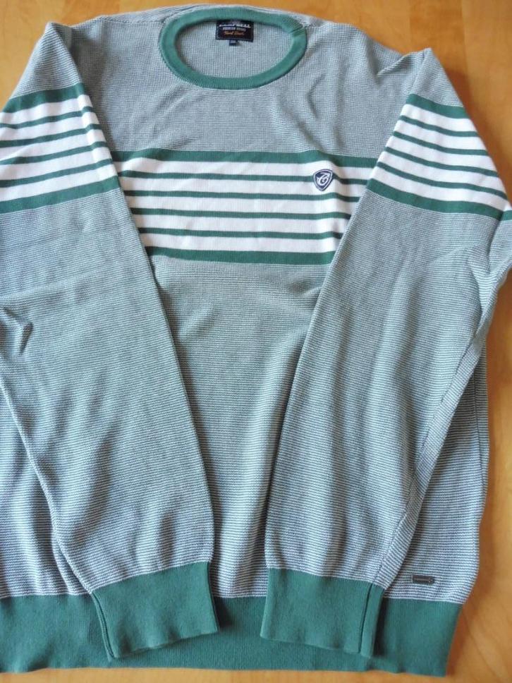 Groen gestreepte herentrui maat 3XL, Kleding | Heren, Truien en Vesten, Zo goed als nieuw, Overige maten, Groen, Ophalen of Verzenden