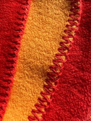 Rood oranje fluweelzacht katoenen babydekentje 90x140 beschikbaar voor biedingen