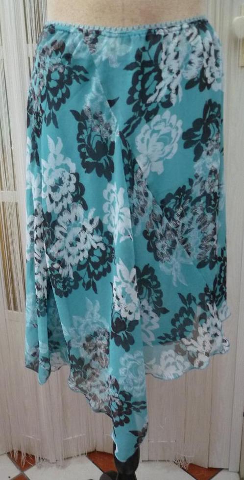 Liv rok met bloemmotief maat 40 V&D, Kleding | Dames, Rokken, Zo goed als nieuw, Maat 38/40 (M), Blauw, Onder de knie, Ophalen of Verzenden