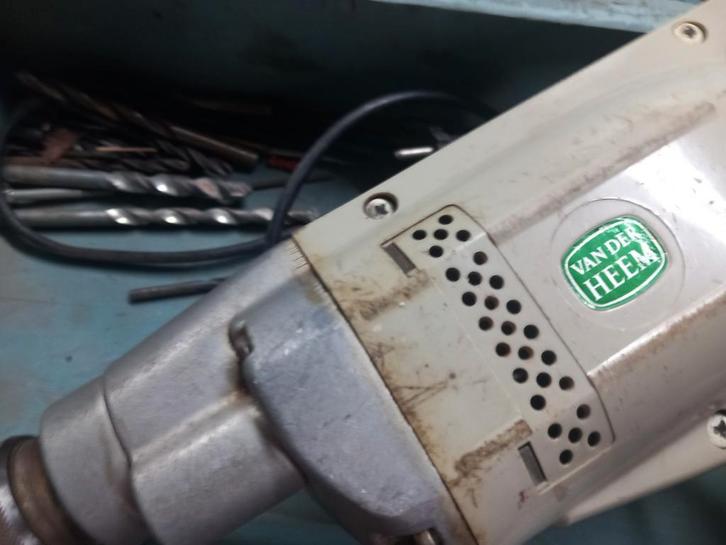 Vintage Van Der Heem Boormachine, Doe-het-zelf en Verbouw, Gereedschap | Boormachines, Gebruikt, Boormachine, Minder dan 400 watt