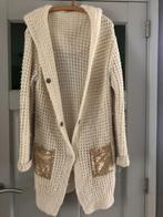 Lange Winter Vest ecru met goud pailletten L Rich and Royal, Ophalen of Verzenden, Zo goed als nieuw, Maat 38/40 (M), Beige