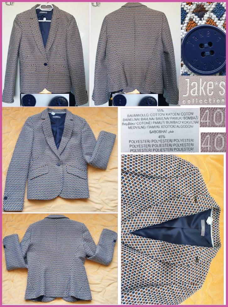 JAKES retro colbert maat 40 nieuw, Kleding | Dames, Jasjes, Kostuums en Pakken, Nieuw, Jasje, Maat 38/40 (M), Overige kleuren