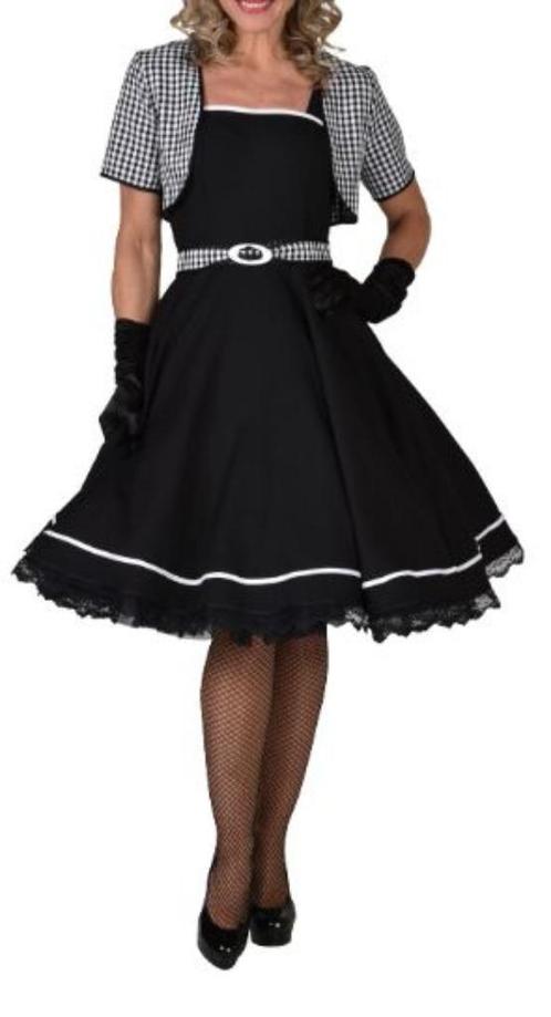Leuke zwart/witte ROCK & ROLL/ROCKABILLY jurk, Kleding | Dames, Carnavalskleding en Feestkleding, Nieuw, Kleding, Geboorte, Maat 42/44 (L)