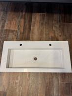 Wastafel marmerlook 100x45 2 kraangaten, Ophalen, Zo goed als nieuw, Steen, Wastafel