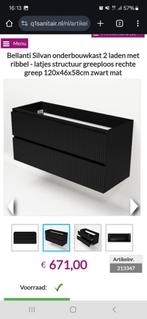 Nieuwe wastafel onderbouwkast Bellanti Silvan 120cm, Huis en Inrichting, Badkamer | Badkamermeubels, 100 tot 150 cm, Nieuw, Ophalen of Verzenden