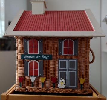 Speelgoedhuis met los dak , opbergmand , sinterklaascadeau. beschikbaar voor biedingen