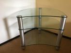 Glazen bijzettafel, Huis en Inrichting, Tafels | Bijzettafels, Minder dan 55 cm, Ophalen, 45 tot 60 cm, Glas