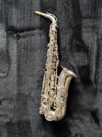 Verzilverde Selmer Mark VII alt saxofoon, Ophalen, Gebruikt, Alt, Met koffer