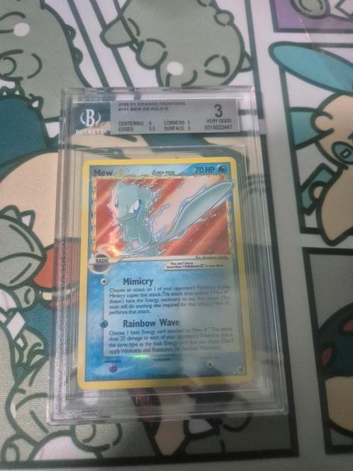Mew Gold star #101 BGS 3 Ex Dragon Frontiers, Hobby en Vrije tijd, Verzamelkaartspellen | Pokémon, Zo goed als nieuw, Losse kaart
