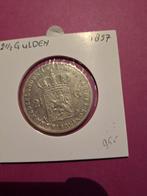 Zilveren Rijksdaalder 1857 Willem III - Zeldzaam!, Koning Willem III, Zilver, Ophalen of Verzenden, Losse munt