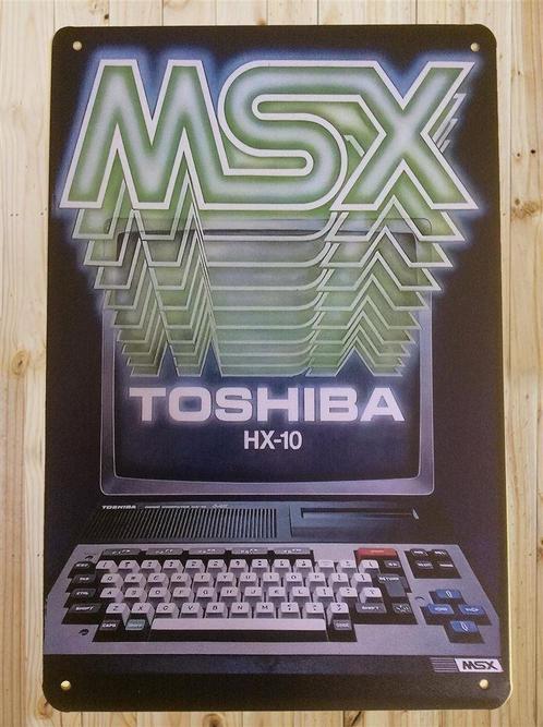 Metalen Wandbord MSX Toshiba Computer Poster, Huis en Inrichting, Woonaccessoires | Wanddecoraties, Nieuw, Verzenden