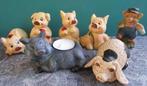 7 vintage beeldjes van een varken., Verzamelen, Beelden en Beeldjes, Ophalen of Verzenden, Gebruikt, Dier