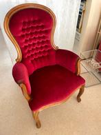 Fauteuil bordeauxrood, modern louis de xv, Huis en Inrichting, Ophalen, Gebruikt, Minder dan 75 cm, 75 tot 100 cm