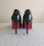 sexy zwarte lak + rode zool pumps/high heels maat 39, Verzenden