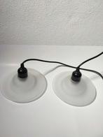 2x Vintage Space Age Plafondlampen Massive, Space Age, Gebruikt, Ophalen of Verzenden, Glas