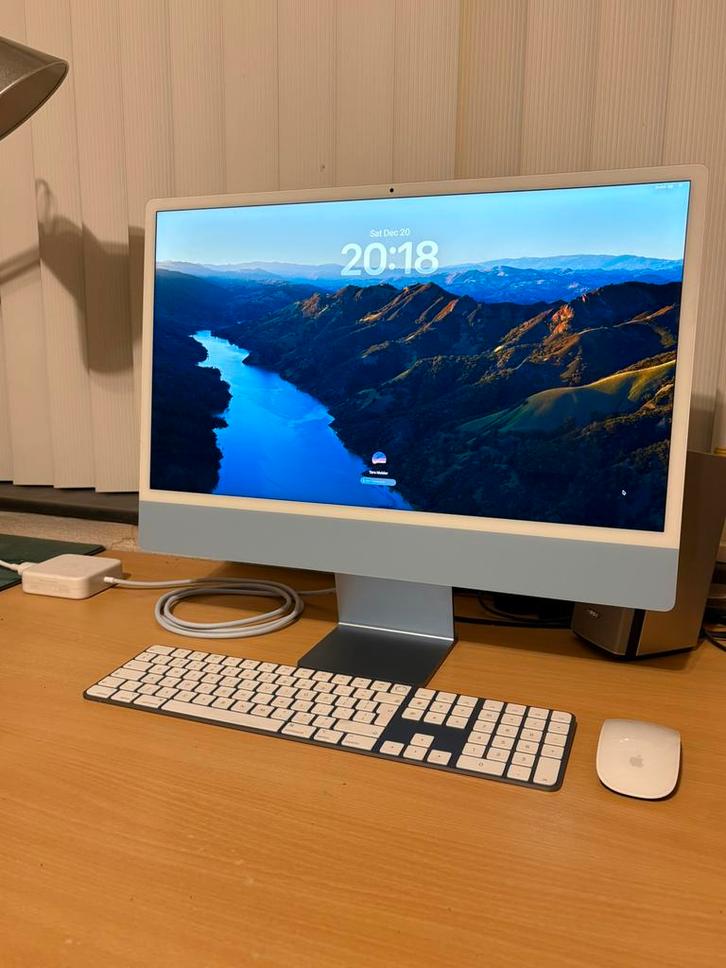 iMac (24-inch, M1, 2021) 4-ports, Computers en Software, Apple Desktops, Zo goed als nieuw, iMac, SSD, 3 tot 4 Ghz, 16 GB, Ophalen of Verzenden
