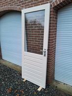 achterdeur, balkondeur, schuurdeur, buitendeur, hardhout, Doe-het-zelf en Verbouw, Ophalen, Gebruikt, 80 tot 100 cm, Buitendeur