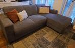 Comfortabele hoekbank – grijs – met chaise longue moet weg!, Ophalen, Gebruikt, Stof
