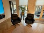 Twee kunstlederen draaifauteuils, Huis en Inrichting, Fauteuils, Kunststof, Gebruikt, 75 tot 100 cm, Ophalen of Verzenden