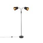 QAZQA Carmen black 2 (staande lamp), Huis en Inrichting, Lampen | Overige, Ophalen of Verzenden