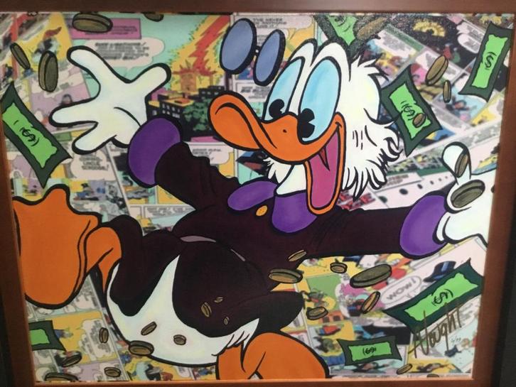 Oom Dagobert kunstwerk van Allyson Vought limited 6 van 99, Verzamelen, Disney, Zo goed als nieuw, Overige typen, Overige figuren