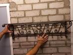 Smeedijzeren kapstok handwerk met hoedenplank, Ophalen, Gebruikt, Metaal, Minder dan 100 cm