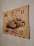 Nostalgische canvas print van oldtimer, Minder dan 50 cm, Ophalen of Verzenden, Minder dan 50 cm, Print