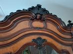 Antieke vitrine kast, wortelnotenhout ingelegd., Ophalen