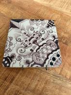 Antieke tegel met bloemmotief, Ophalen of Verzenden