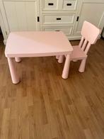 Ikea Mammut kindertafel met stoel roze, Ophalen, Zo goed als nieuw, Tafel(s) en Stoel(en)