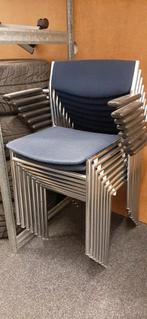 stoelen, stapelbaar, Huis en Inrichting, Stoelen, Ophalen, Strak, Blauw, Zo goed als nieuw